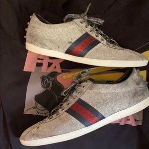 Gucci Glitter Web With Studs